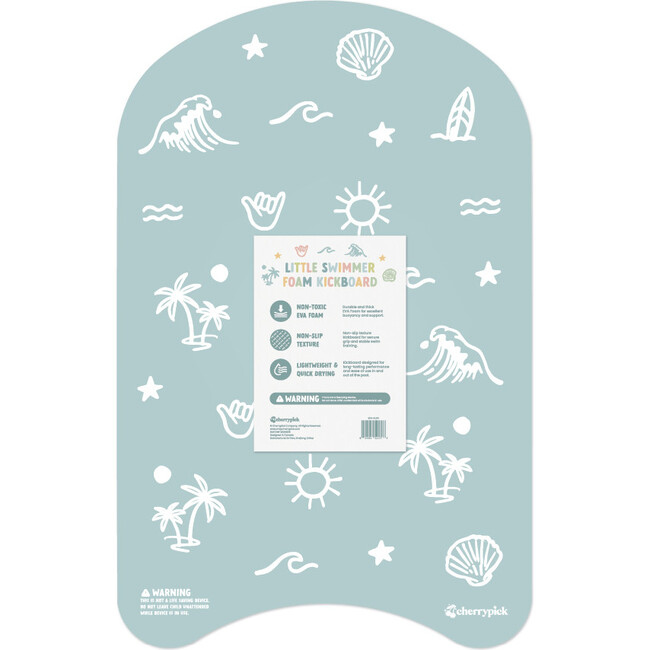 Little Swimmer Kickboard - Toddler & Kids Swim Flutter Board, Surf Paradise