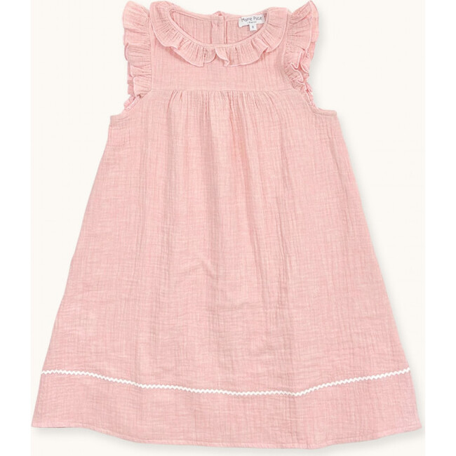 Dress Charly in Double Gauze, Stawberry Cream