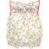 Romper AGATA Hand-Smocked Plumetis Roses Bouquet - Rompers - 1 - thumbnail