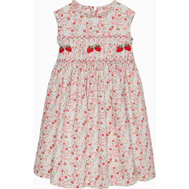 Strawberry Floral Smocked Dress