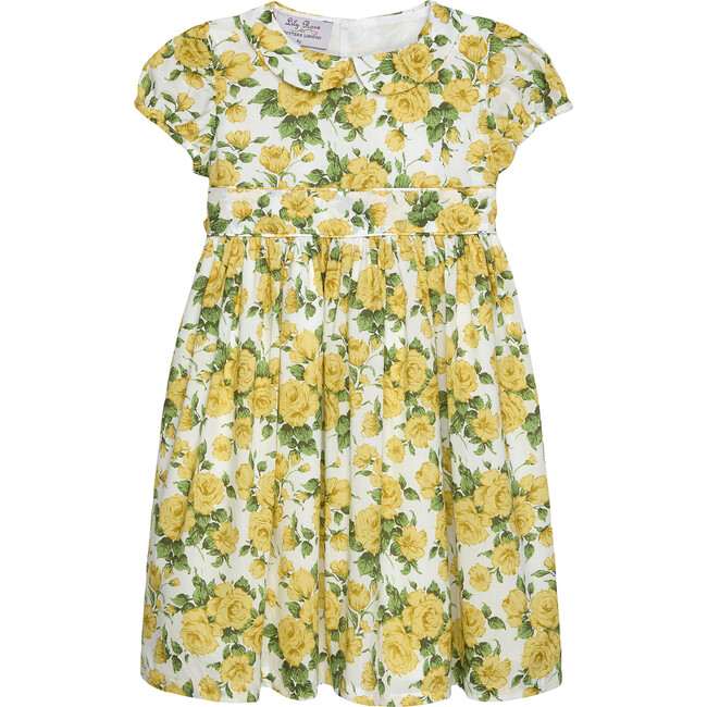 Liberty Print Carline Rose Dress, Yellow