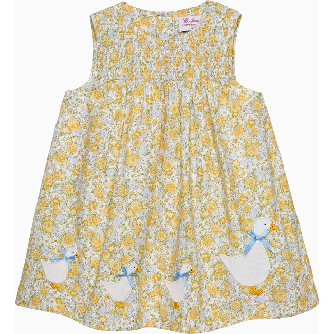 Baby Rosie Smocked Duck Dress, Yellow