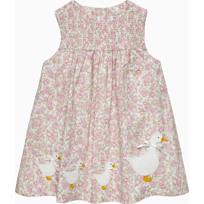 Baby Rosie Smocked Duck Dress, Pink