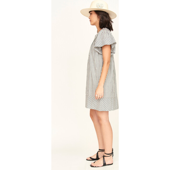 Vienna Pintuck Short Dress, Dune Stripe - Dresses - 3