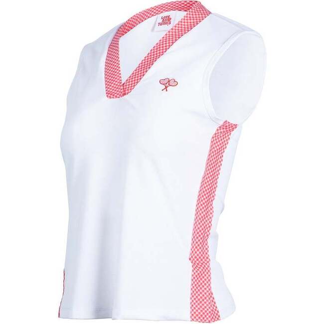 Love All Tennis Women's Tracy Top Gingham, Red