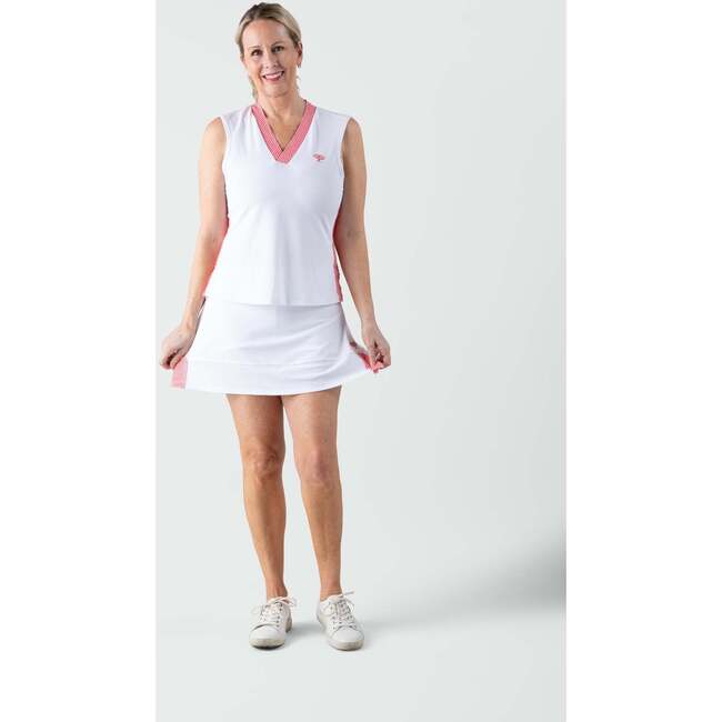 Love All Tennis Women's Tracy Top Gingham, Red - Tank Tops - 3