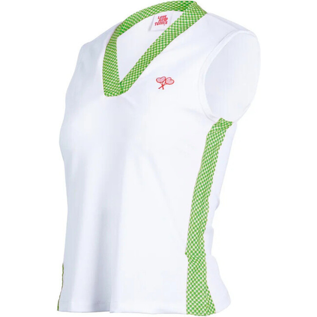 Love All Tennis Women's Tracy Top Gingham, Green