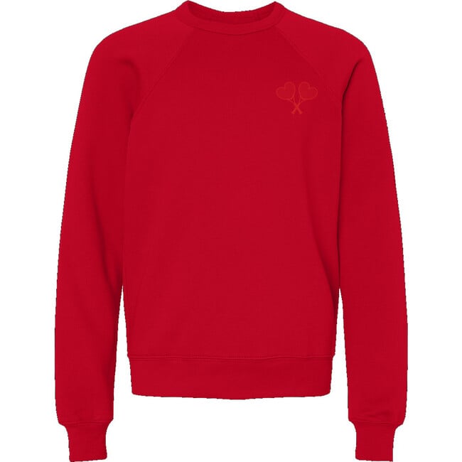Love All Tennis Youth Crewneck Sweatshirt, Red