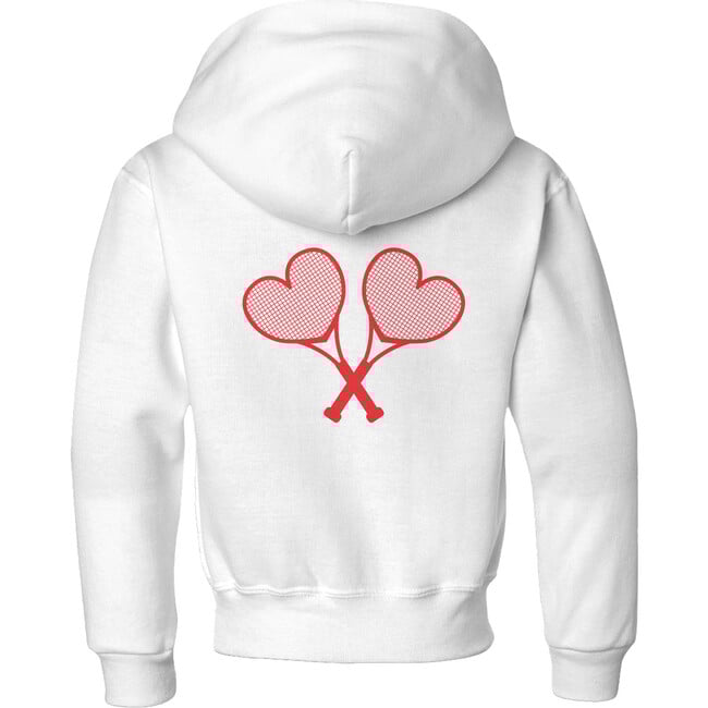 Love All Tennis Kids Hooded Sweatshirt, White