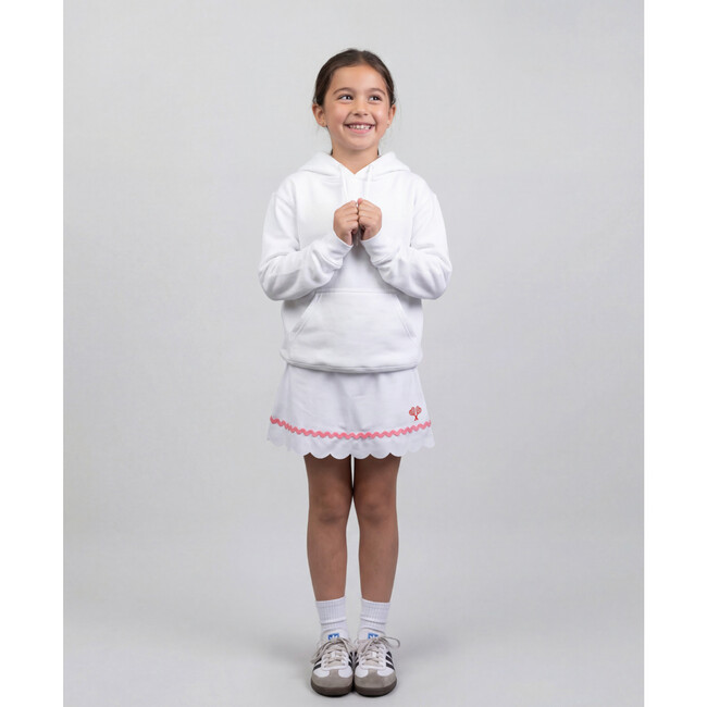 Love All Tennis Kids Hooded Sweatshirt, White - Sweatshirts - 3