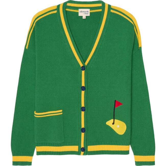 Emily Varsity Cardigan Golf, Green