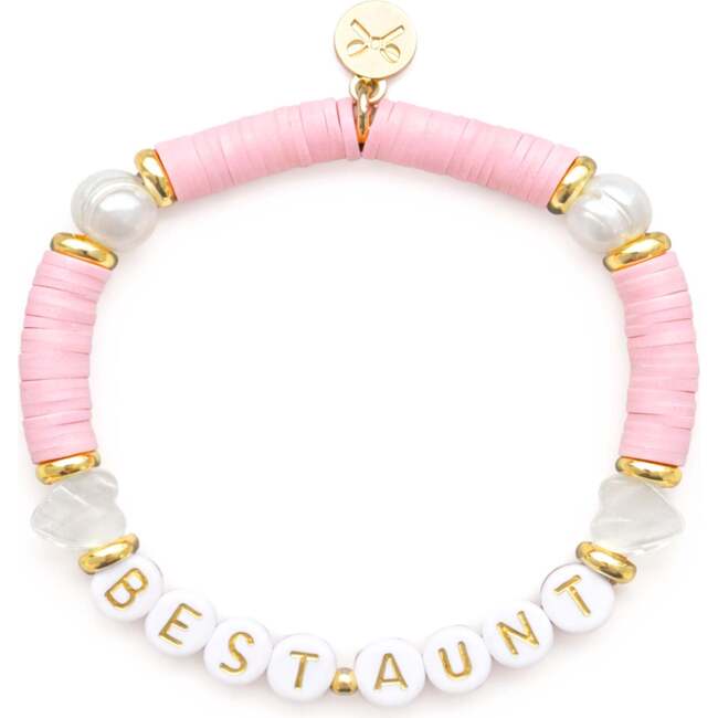 Best Aunt Bracelet, Pink - Bracelets - 1