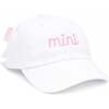 Mini Bow Baseball Hat, White - Hats - 1 - thumbnail