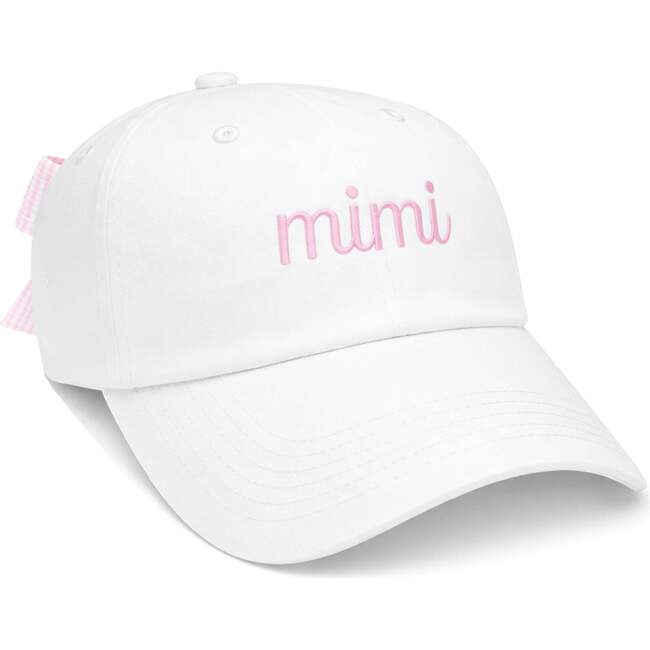 Mimi Bow Baseball Hat, White