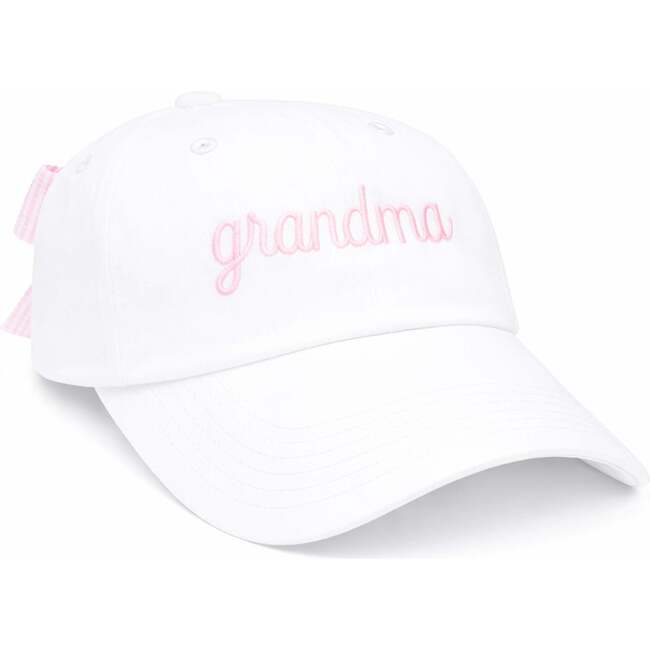 Grandma Bow Baseball Hat, White