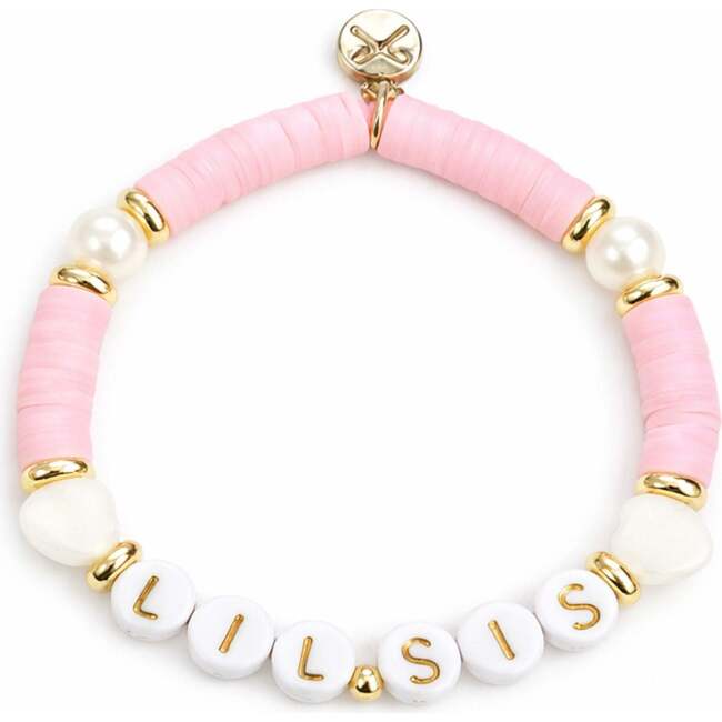 Big and Lil Sis Bracelet Set, Pink - Bracelets - 4