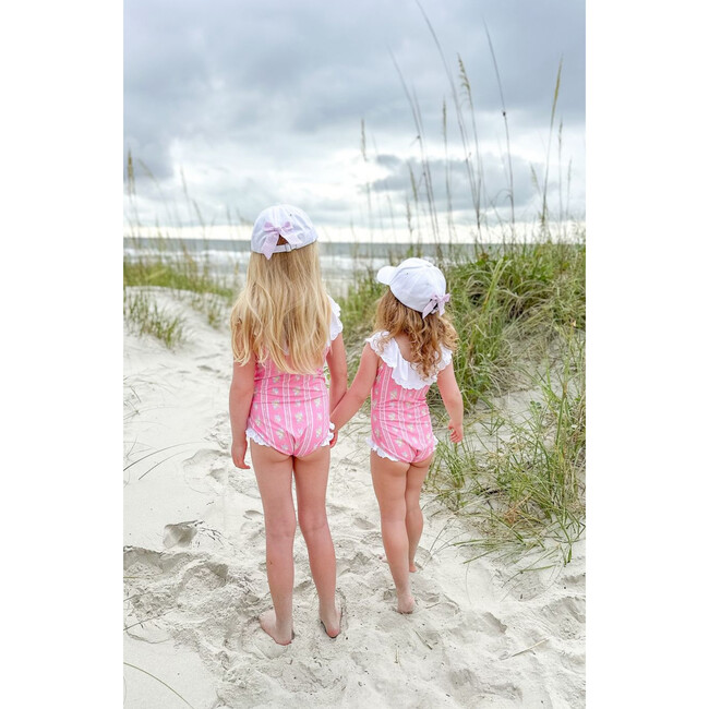 Mini Bow Baseball Hat, White - Hats - 4