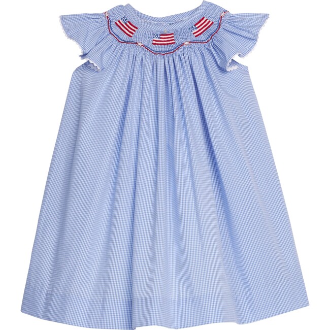 Smocked Bishop Dress, Flags