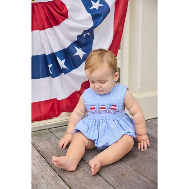 Smocked Apron Bubble, Flags - Rompers - 4