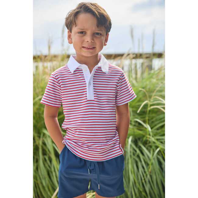 Short Sleeve Polo, Americana Stripe