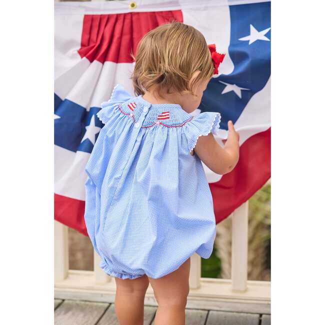 Smocked Bishop Bubble, Flags - Rompers - 3