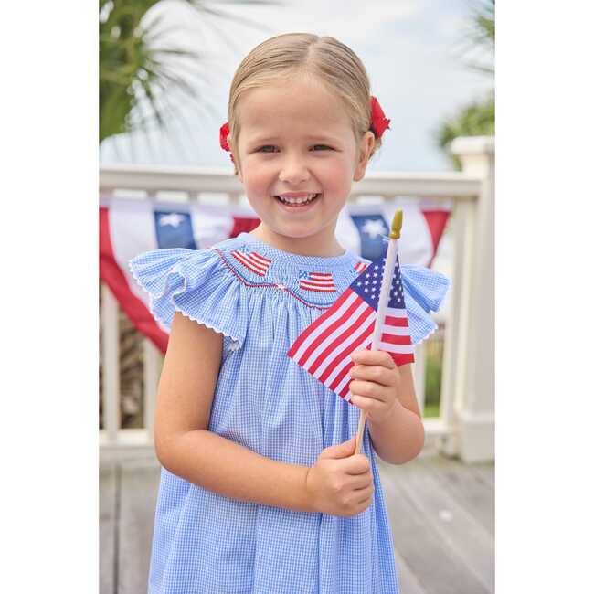Smocked Bishop Dress, Flags - Dresses - 4