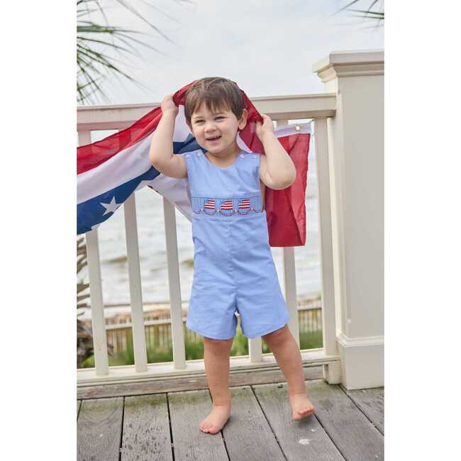 Smocked Shortall, Flags - Rompers - 3