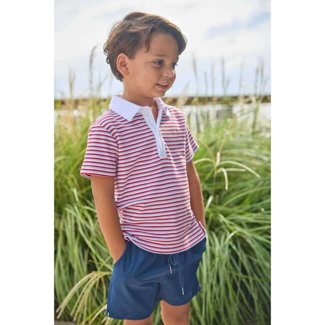 Short Sleeve Polo, Americana Stripe - Polo Shirts - 3