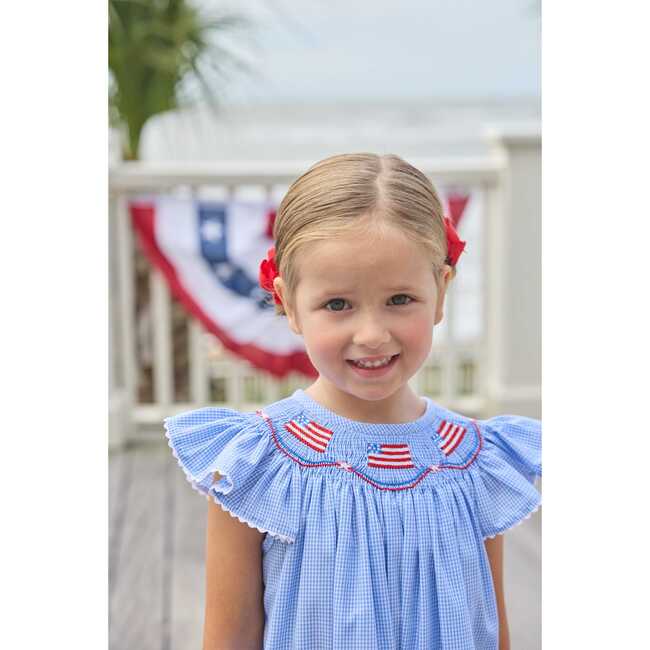 Smocked Bishop Dress, Flags - Dresses - 5