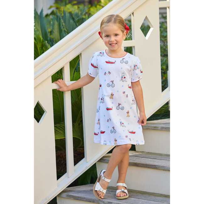 Printed T-Shirt Dress, Coastal Summer - Dresses - 4