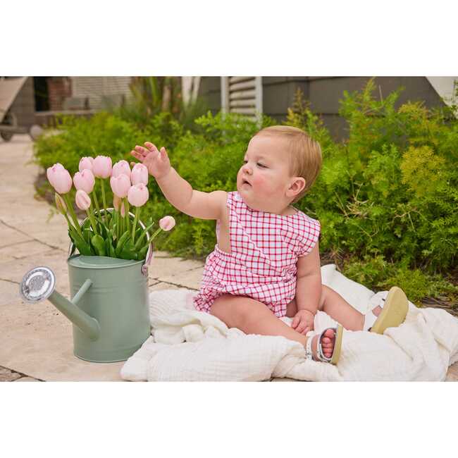 Louis Sunsuit, Red Windowpane - Rompers - 4