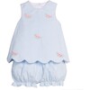 Embroidered Bow Back Bloomer Set, Watermelon - Mixed Apparel Set - 1 - thumbnail