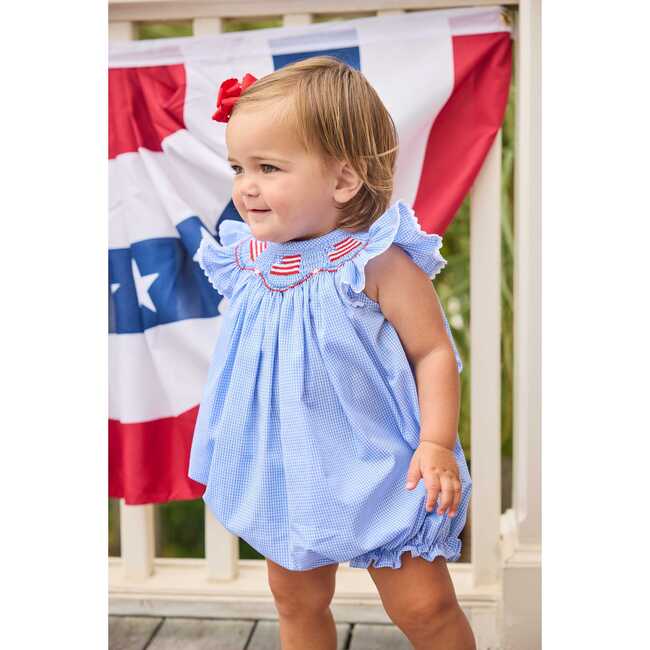 Smocked Bishop Bubble, Flags - Rompers - 5