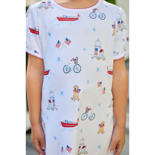 Printed T-Shirt Dress, Coastal Summer - Dresses - 5