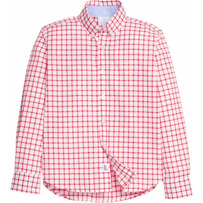 Button Down Shirt, Red Windowpane