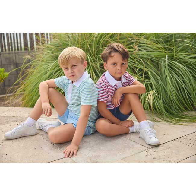 Short Sleeve Polo, Americana Stripe - Polo Shirts - 5