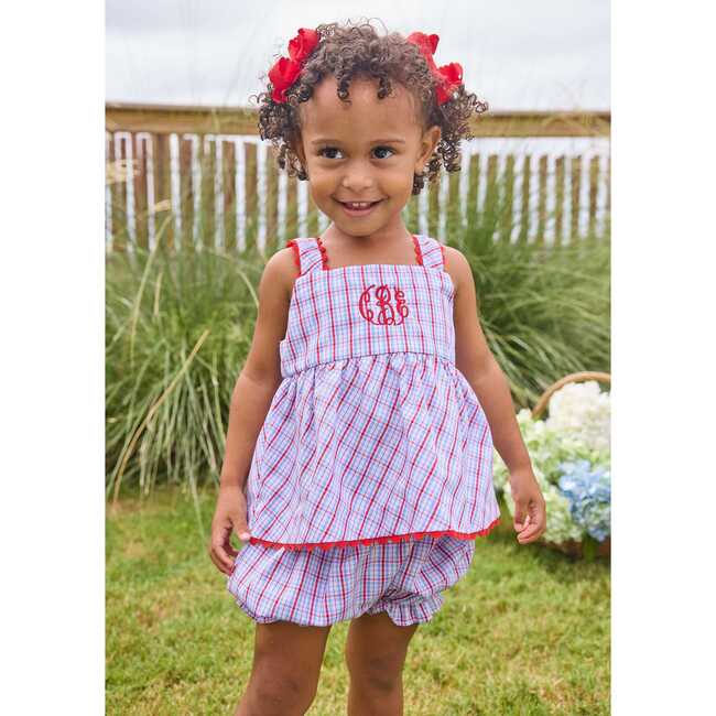 Evie Bloomer Set, Patriotic Plaid - Mixed Apparel Set - 4