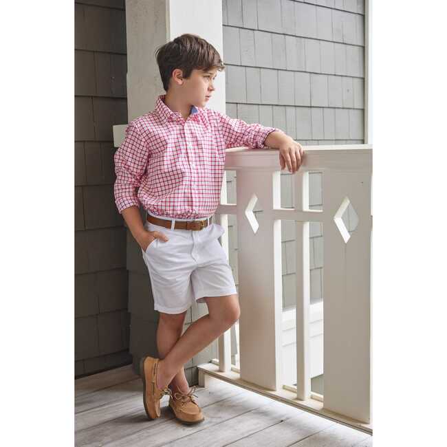 Button Down Shirt, Red Windowpane - Button Downs - 3