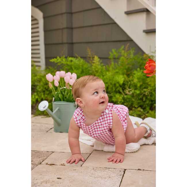 Louis Sunsuit, Red Windowpane - Rompers - 6