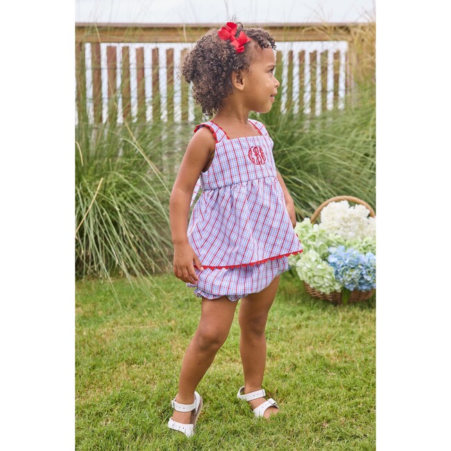 Evie Bloomer Set, Patriotic Plaid - Mixed Apparel Set - 6