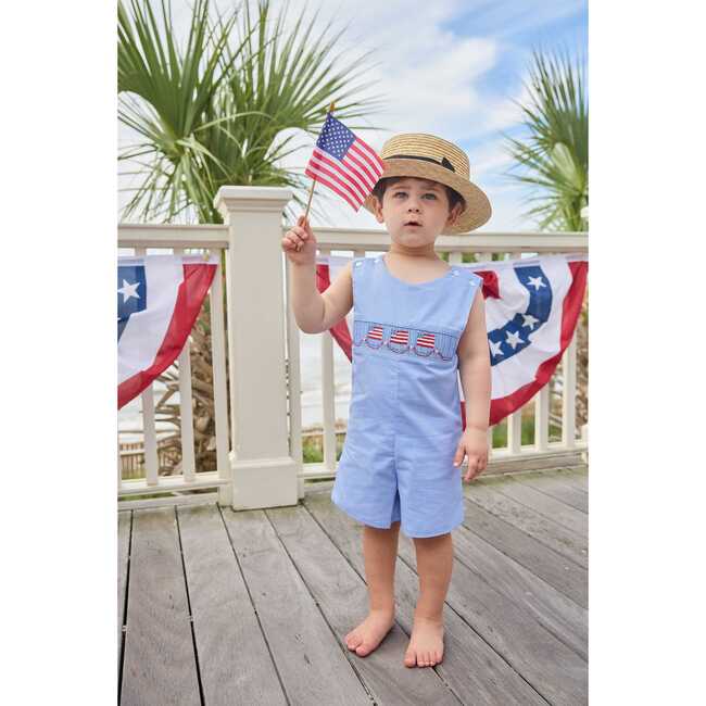 Smocked Shortall, Flags - Rompers - 7