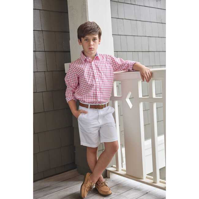 Button Down Shirt, Red Windowpane - Button Downs - 4