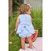 Embroidered Bow Back Bloomer Set, Watermelon - Mixed Apparel Set - 4
