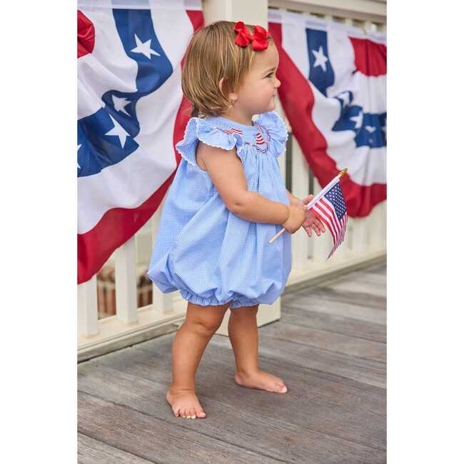 Smocked Bishop Bubble, Flags - Rompers - 9