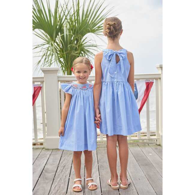 Smocked Bishop Dress, Flags - Dresses - 10