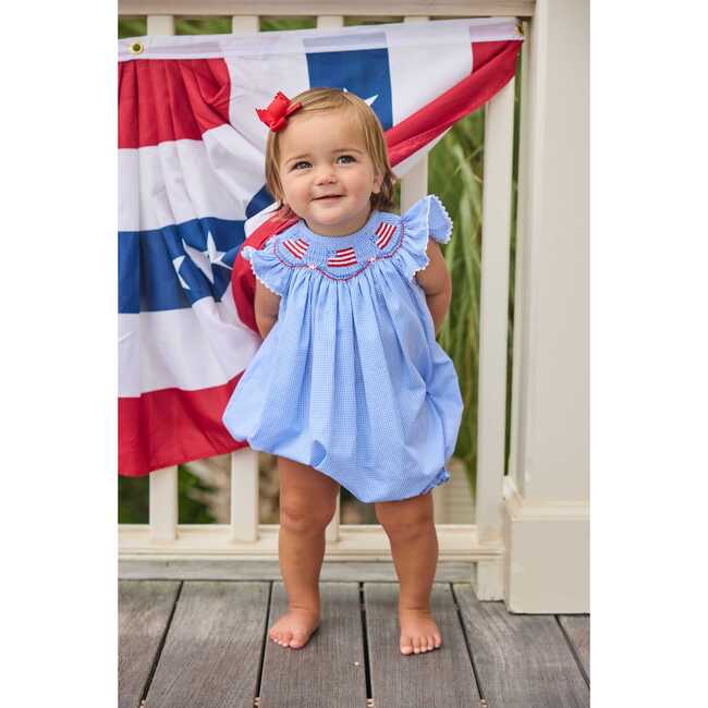 Smocked Bishop Bubble, Flags - Rompers - 10