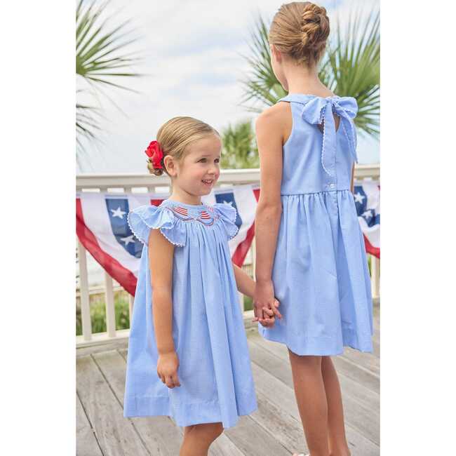 Smocked Bishop Dress, Flags - Dresses - 11
