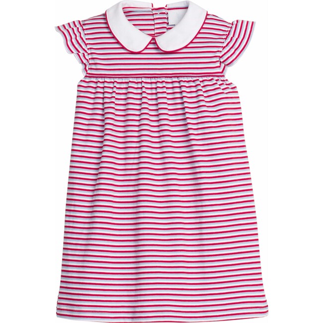 Angel Sleeve Peter Pan Dress, Americana Stripe