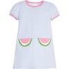 Applique Pocket T-Shirt Dress, Watermelon - Dresses - 1 - thumbnail