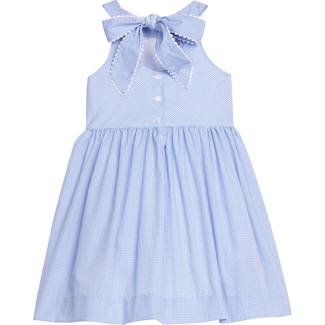 Bow Back Annie Dress, Royal Mini Gingham